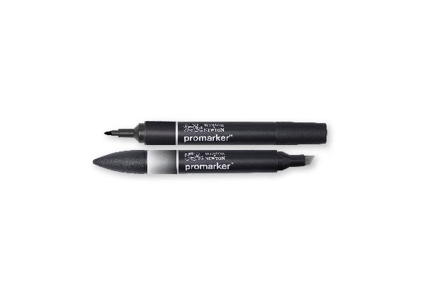 Promarker set 2pcs, black + blender